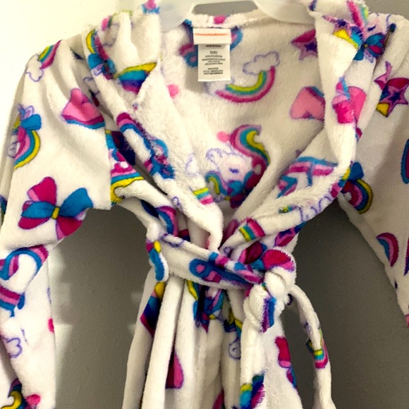 Pre owned bath robe for girls size 6 with hood Nickelodeon - Picture 1 of 3